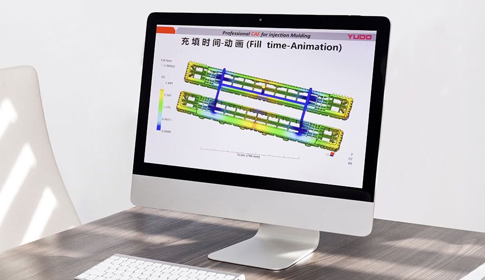 computer screen showing mold design